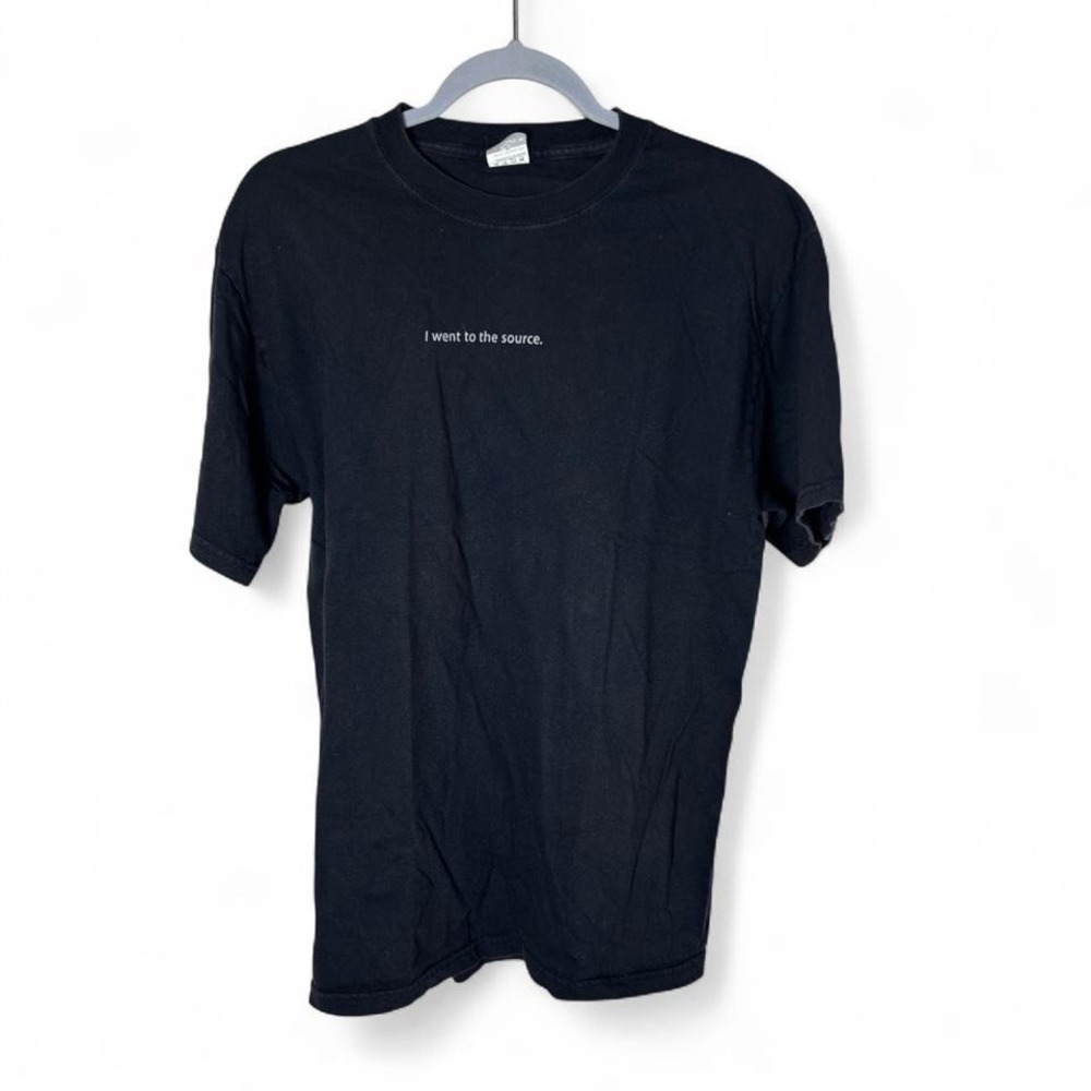 Vintage Apple T Shirt Y2K Mens medium I Went To‎ The Source Vtg